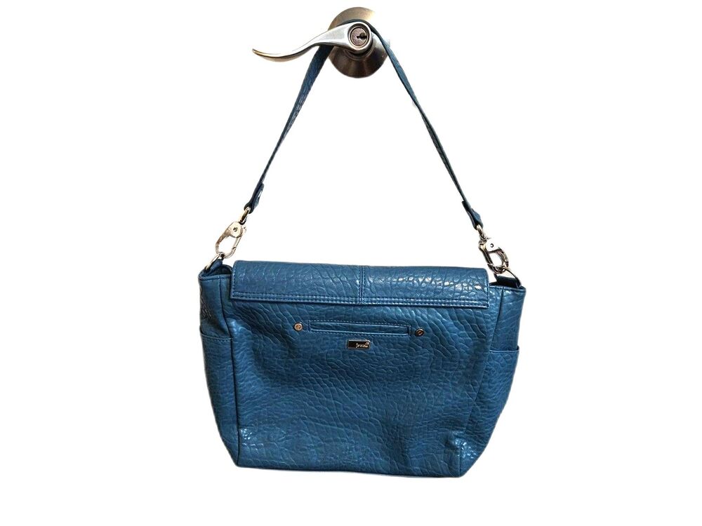 Jewell THIRTY-ONE Vintage Pebbled Leather Teal Affair Shoulder Bag Medium